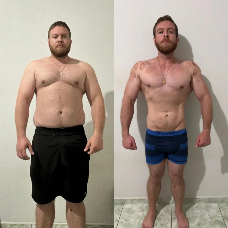 Transformação — 8 meses (−12 kg)